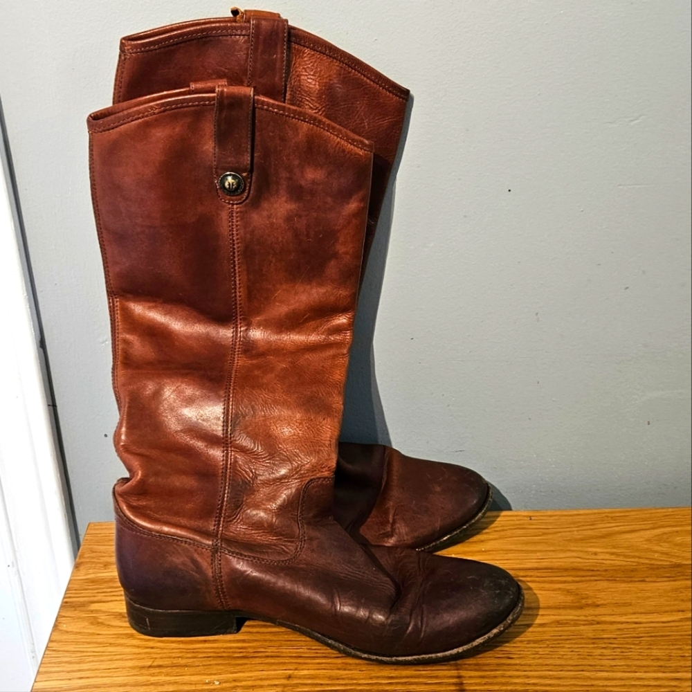 Frye Riding Boots, Cognac Leather